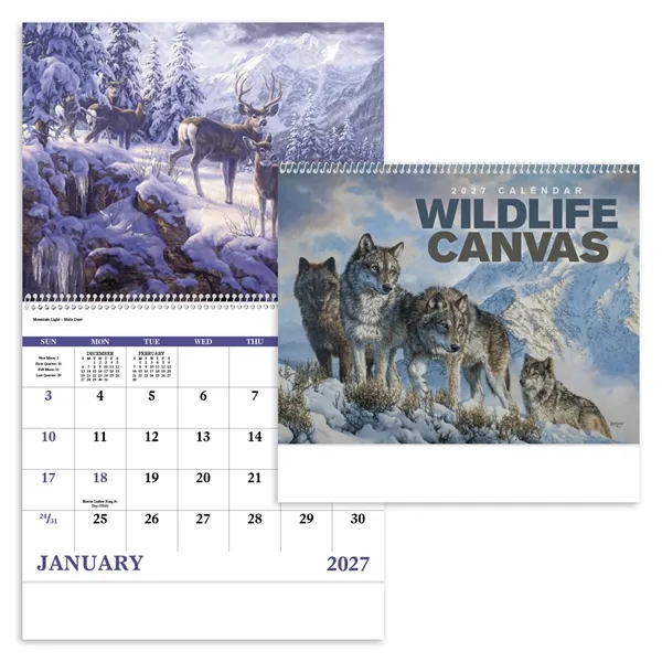 Good Value™ Wildlife Canvas - Spiral Calendar