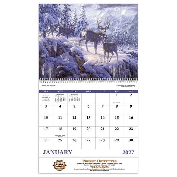 Good Value™ Wildlife Canvas - Spiral Calendar