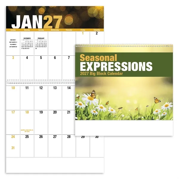 Good Value™ Seasonal Expressions Big Block Calendar