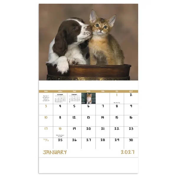 Good Value™ Puppies & Kittens - Stapled Calendar