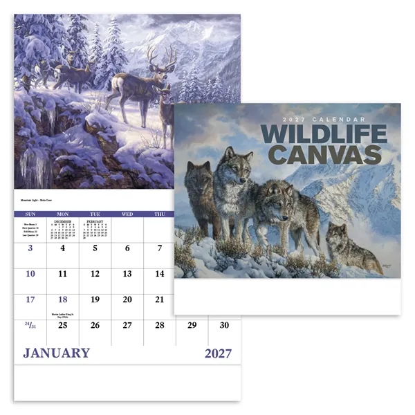 Good Value™ Wildlife Canvas - Stapled Calendar