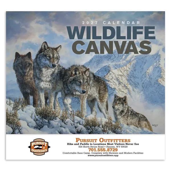 Good Value™ Wildlife Canvas - Stapled Calendar