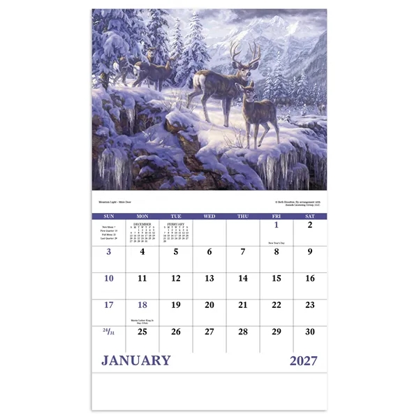 Good Value™ Wildlife Canvas - Stapled Calendar