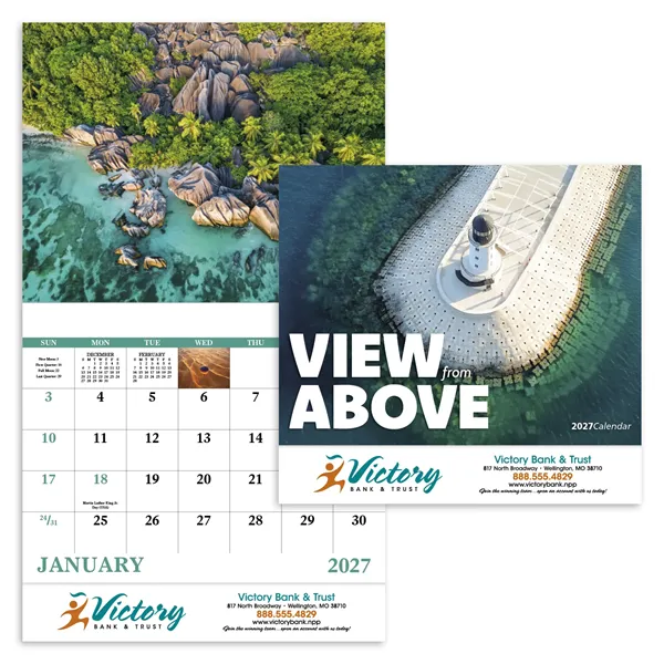 Good Value™ View from Above - Stapled Calendar