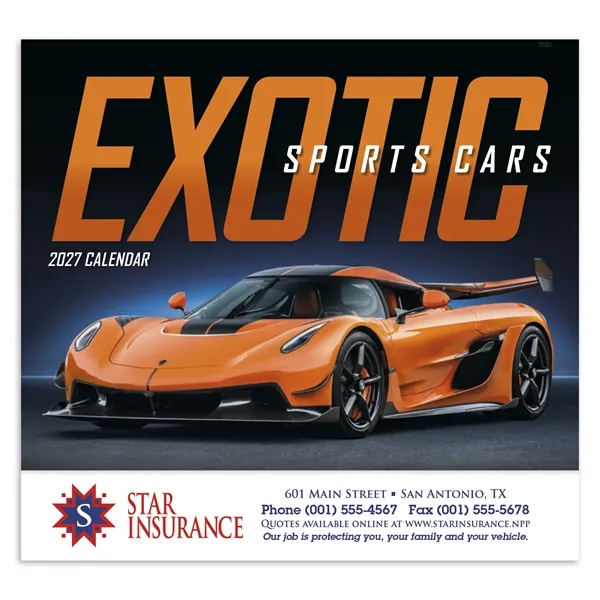 Good Value™ Exotic Sports Cars - Stapled Calendar