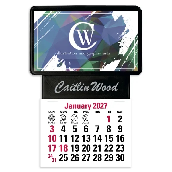 Triumph® Calendars Press-N-Stick Business Card Holder Wit...