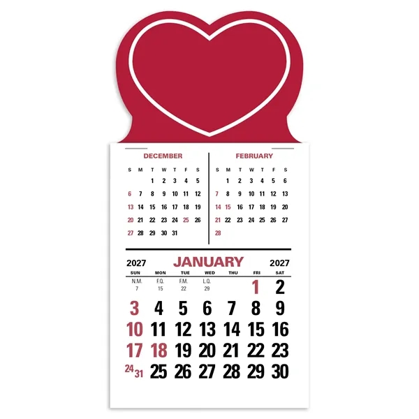 Triumph® Calendars Press-N-Stick 3-Month Vertical Calendar
