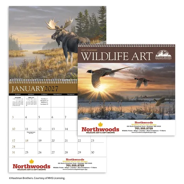 Custom Triumph® Calendars Wildlife Art by the Hautman Brothers C...