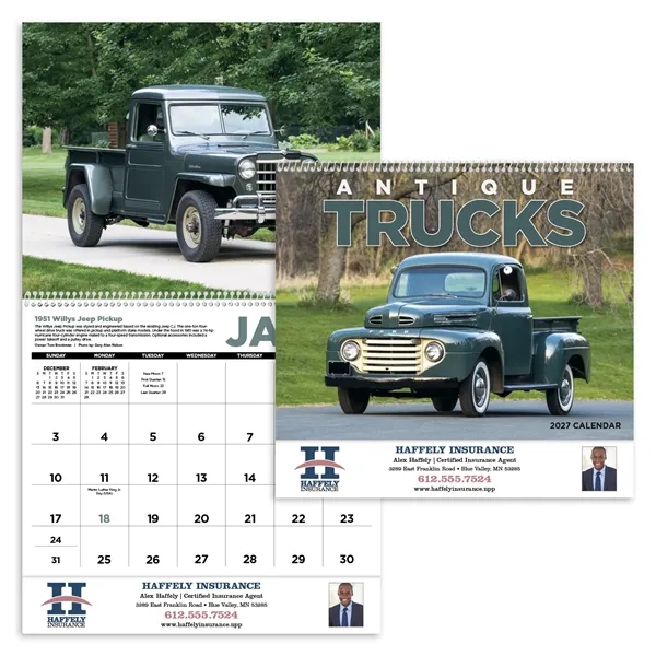 Custom Triumph® Calendars Antique Trucks Calendar