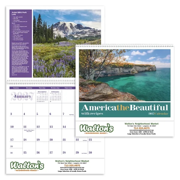 Custom Triumph® Calendars America the Beautiful with Recipes Cal...