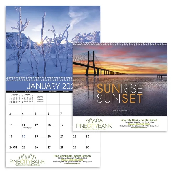 Custom Triumph® Calendars Sunrise Sunset Calendar