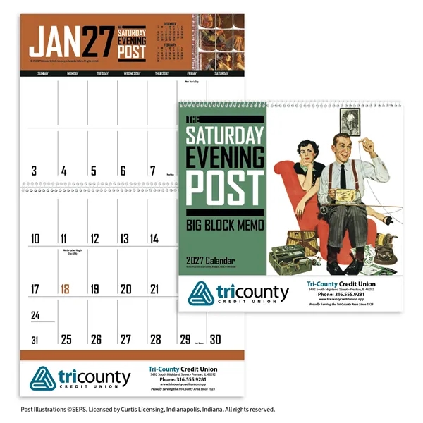 Custom Triumph® Calendars Big Block Memo