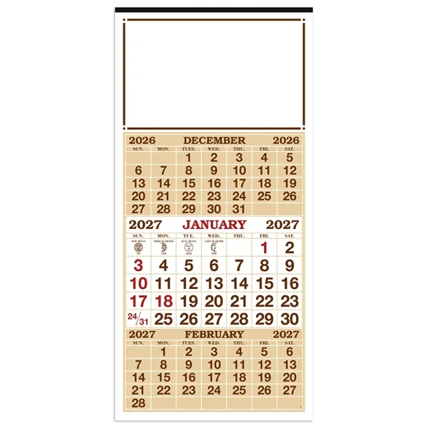 Skinner & Kennedy® 3-Month Display 12-Sheet Calendar