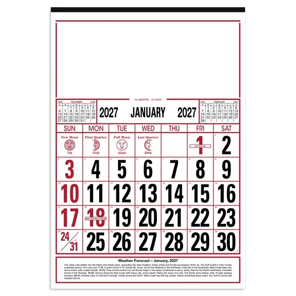 Skinner & Kennedy® Commercial 12-Sheet Calendar