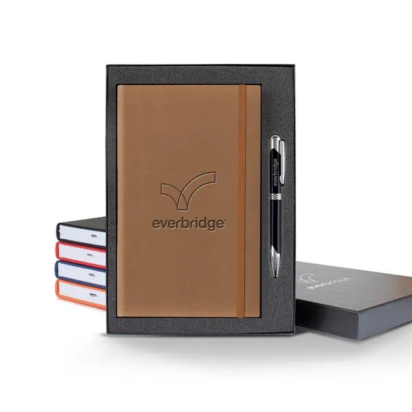 Tucson Banded Medio Lined White Page Journal Gift Set