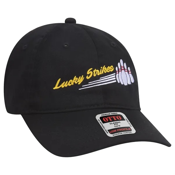 Brushed Cotton Blend Twill 6 Panel Low Profile Baseball Cap