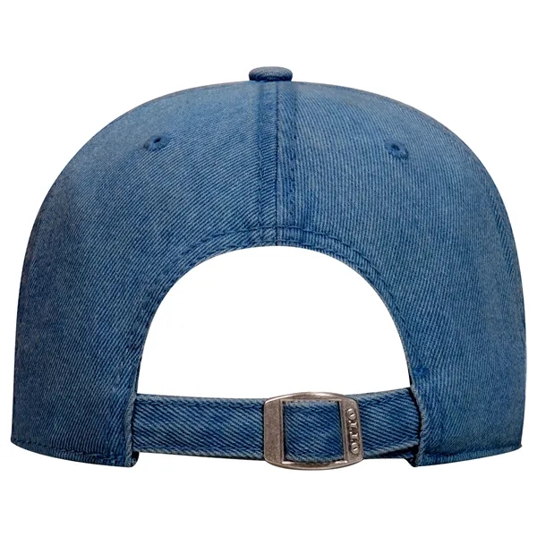 Custom Garment Washed Pigment Dyed Denim 6 Panel Dad Hat