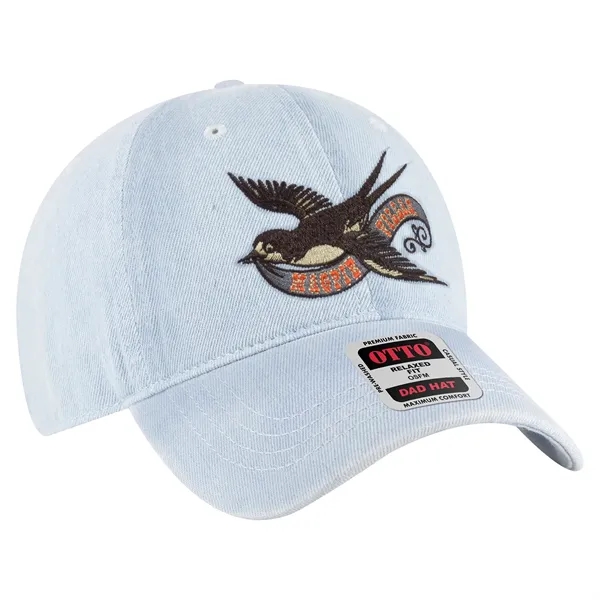 Garment Washed Pigment Dyed Denim 6 Panel Dad Hat
