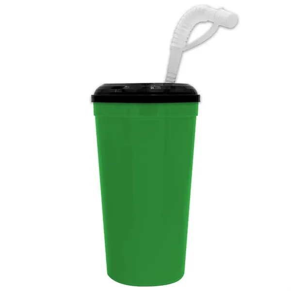 Garyline® Supersize Stadium Cup with Straw Lid - 32 oz.