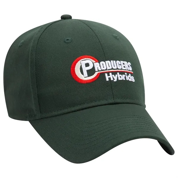 Brushed Cotton Blend Twill 6 Panel Low Profile Baseball Cap