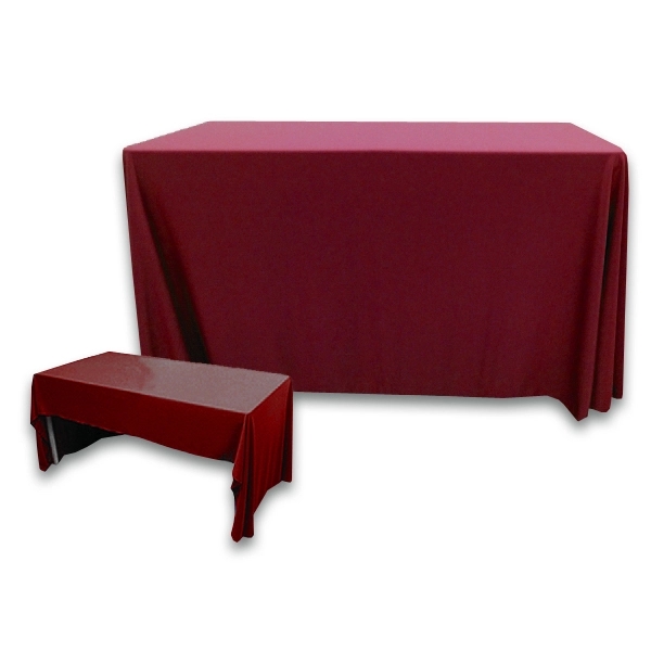 4 ft. x 30 in. 3 Sided PolyKnit™ Table Cover (Blank) - 4 ft. x 30 in. 3 Sided PolyKnit™ Table Cover (Blank) - Image 1 of 27