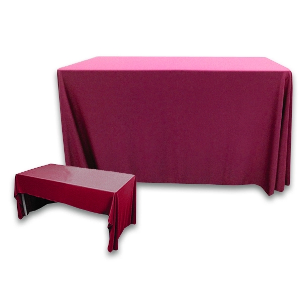 4 ft. x 30 in. 3 Sided PolyKnit™ Table Cover (Blank) - 4 ft. x 30 in. 3 Sided PolyKnit™ Table Cover (Blank) - Image 7 of 27