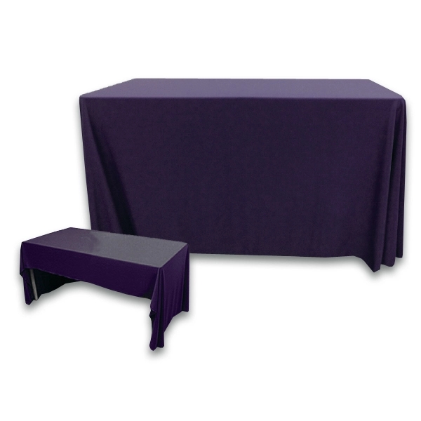 4 ft. x 30 in. 3 Sided PolyKnit™ Table Cover (Blank) - 4 ft. x 30 in. 3 Sided PolyKnit™ Table Cover (Blank) - Image 17 of 27