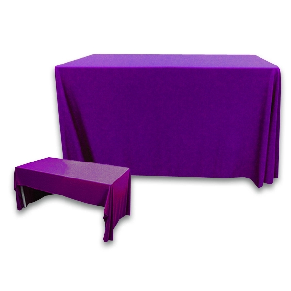 4 ft. x 30 in. 3 Sided PolyKnit™ Table Cover (Blank) - 4 ft. x 30 in. 3 Sided PolyKnit™ Table Cover (Blank) - Image 20 of 27
