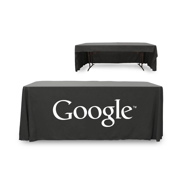 6 ft. 3 Sided PolyKnit™ Table Cover (One Color Logo) - 6 ft. 3 Sided PolyKnit™ Table Cover (One Color Logo) - Image 2 of 30