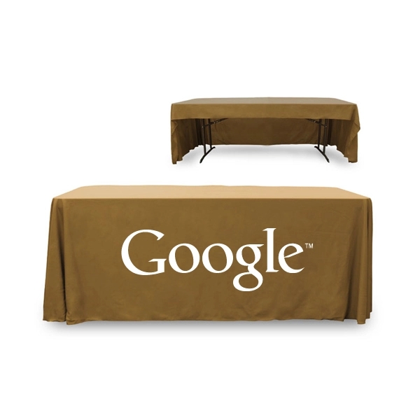 6 ft. 3 Sided PolyKnit™ Table Cover (One Color Logo) - 6 ft. 3 Sided PolyKnit™ Table Cover (One Color Logo) - Image 5 of 30