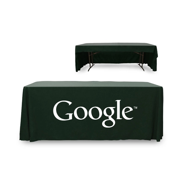 6 ft. 3 Sided PolyKnit™ Table Cover (One Color Logo) - 6 ft. 3 Sided PolyKnit™ Table Cover (One Color Logo) - Image 6 of 30