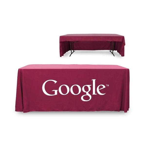 6 ft. 3 Sided PolyKnit™ Table Cover (One Color Logo) - 6 ft. 3 Sided PolyKnit™ Table Cover (One Color Logo) - Image 7 of 30
