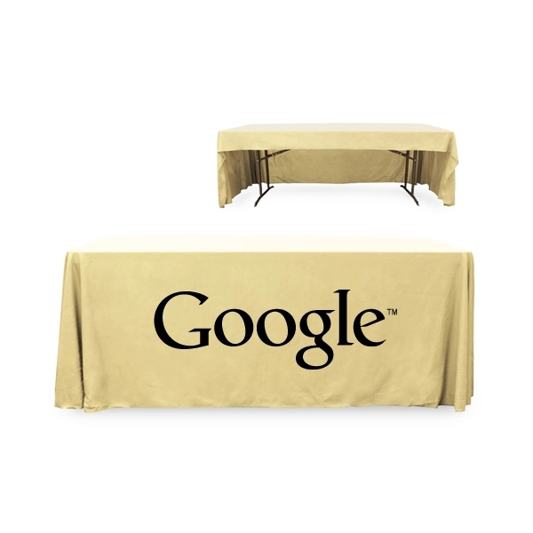6 ft. 3 Sided PolyKnit™ Table Cover (One Color Logo) - 6 ft. 3 Sided PolyKnit™ Table Cover (One Color Logo) - Image 9 of 30