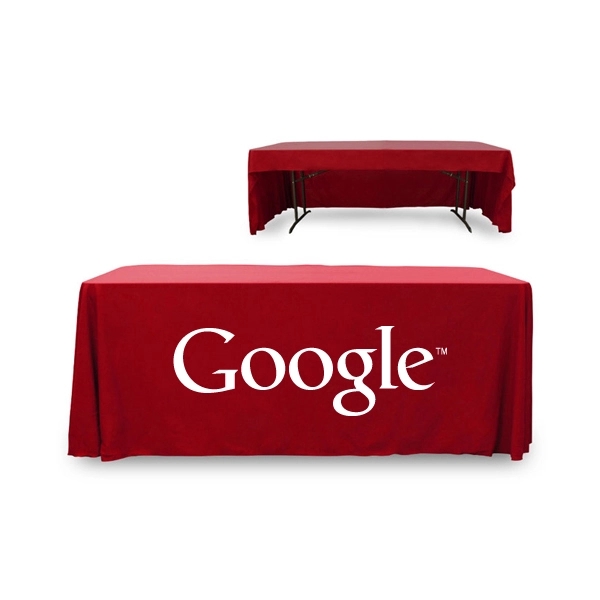 6 ft. 3 Sided PolyKnit™ Table Cover (One Color Logo) - 6 ft. 3 Sided PolyKnit™ Table Cover (One Color Logo) - Image 18 of 30