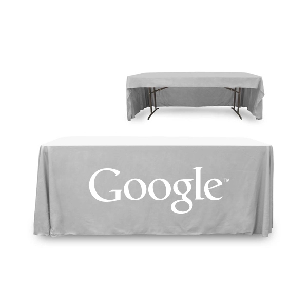 6 ft. 3 Sided PolyKnit™ Table Cover (One Color Logo) - 6 ft. 3 Sided PolyKnit™ Table Cover (One Color Logo) - Image 21 of 30