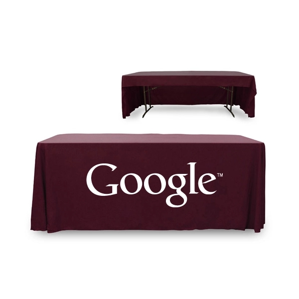 6 ft. 3 Sided PolyKnit™ Table Cover (One Color Logo) - 6 ft. 3 Sided PolyKnit™ Table Cover (One Color Logo) - Image 25 of 30