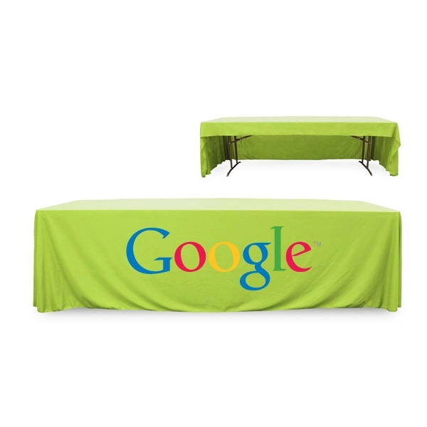8 ft. 3 Sided PolyKnit™ Table Cover (Full Color Logo) - 8 ft. 3 Sided PolyKnit™ Table Cover (Full Color Logo) - Image 1 of 25