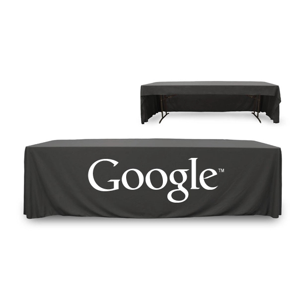 8 ft. 3 Sided PolyKnit™ Table Cover (One Color Logo) - 8 ft. 3 Sided PolyKnit™ Table Cover (One Color Logo) - Image 1 of 30