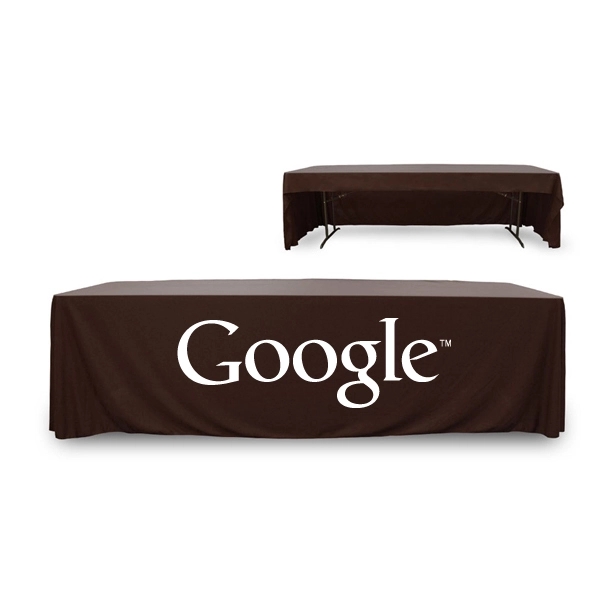 8 ft. 3 Sided PolyKnit™ Table Cover (One Color Logo) - 8 ft. 3 Sided PolyKnit™ Table Cover (One Color Logo) - Image 2 of 30