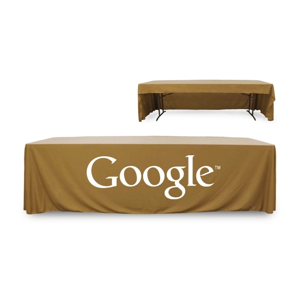 8 ft. 3 Sided PolyKnit™ Table Cover (One Color Logo) - 8 ft. 3 Sided PolyKnit™ Table Cover (One Color Logo) - Image 4 of 30