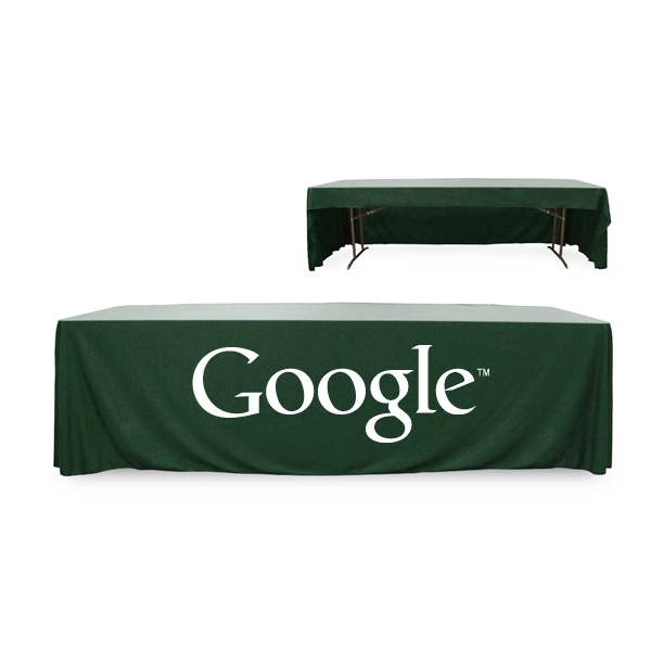 8 ft. 3 Sided PolyKnit™ Table Cover (One Color Logo) - 8 ft. 3 Sided PolyKnit™ Table Cover (One Color Logo) - Image 7 of 30