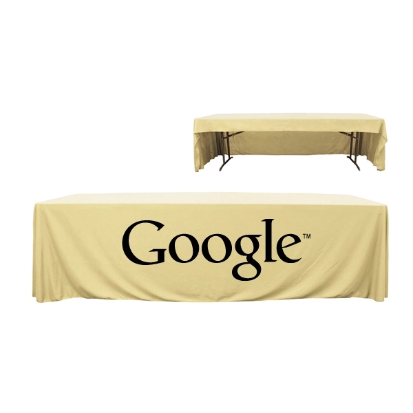 8 ft. 3 Sided PolyKnit™ Table Cover (One Color Logo) - 8 ft. 3 Sided PolyKnit™ Table Cover (One Color Logo) - Image 8 of 30