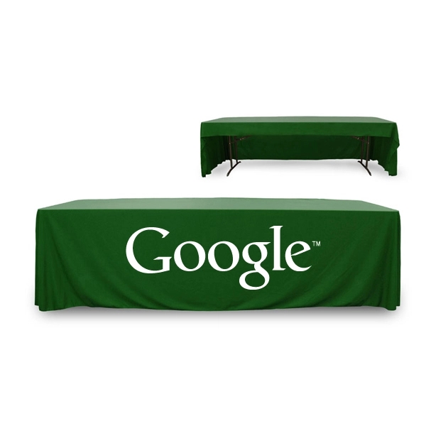8 ft. 3 Sided PolyKnit™ Table Cover (One Color Logo) - 8 ft. 3 Sided PolyKnit™ Table Cover (One Color Logo) - Image 9 of 30