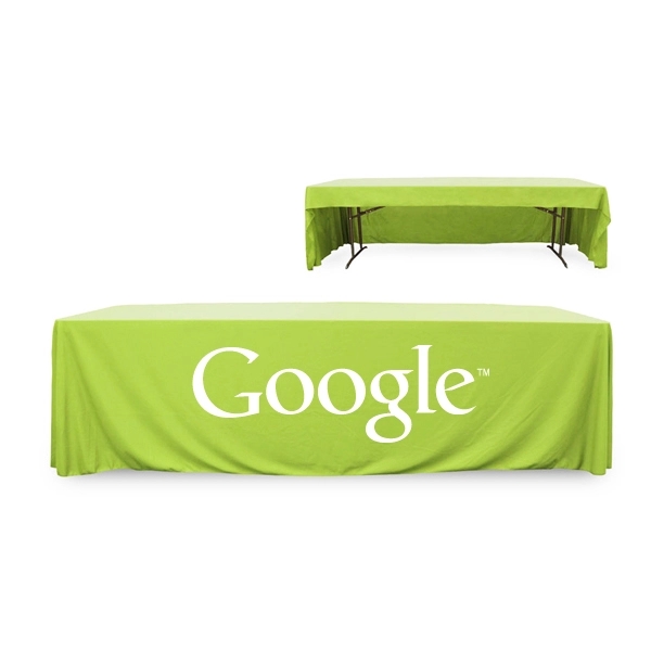 8 ft. 3 Sided PolyKnit™ Table Cover (One Color Logo) - 8 ft. 3 Sided PolyKnit™ Table Cover (One Color Logo) - Image 10 of 30