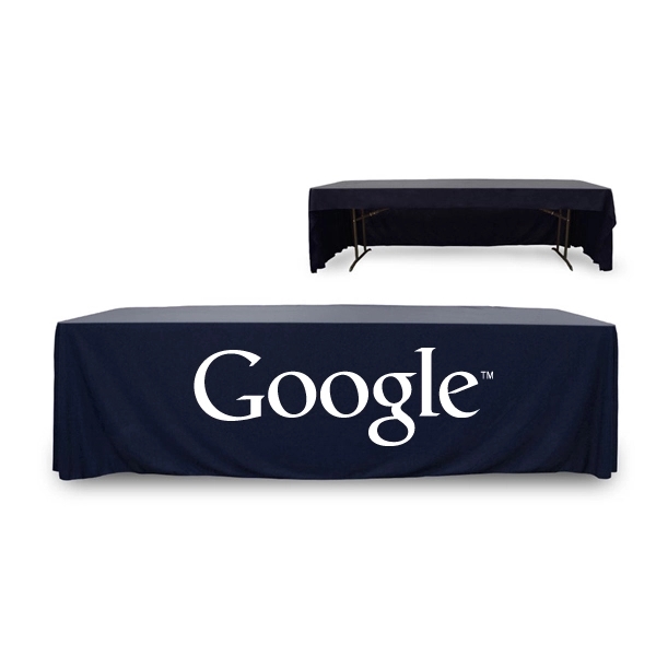 8 ft. 3 Sided PolyKnit™ Table Cover (One Color Logo) - 8 ft. 3 Sided PolyKnit™ Table Cover (One Color Logo) - Image 12 of 30