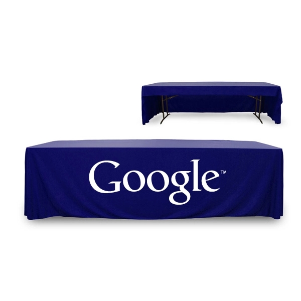 8 ft. 3 Sided PolyKnit™ Table Cover (One Color Logo) - 8 ft. 3 Sided PolyKnit™ Table Cover (One Color Logo) - Image 14 of 30