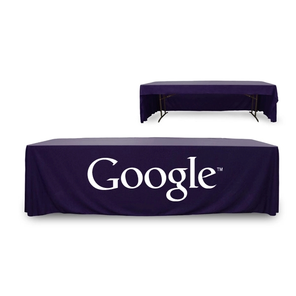 8 ft. 3 Sided PolyKnit™ Table Cover (One Color Logo) - 8 ft. 3 Sided PolyKnit™ Table Cover (One Color Logo) - Image 16 of 30