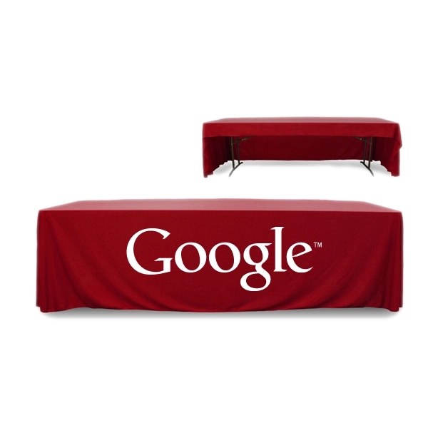 8 ft. 3 Sided PolyKnit™ Table Cover (One Color Logo) - 8 ft. 3 Sided PolyKnit™ Table Cover (One Color Logo) - Image 17 of 30