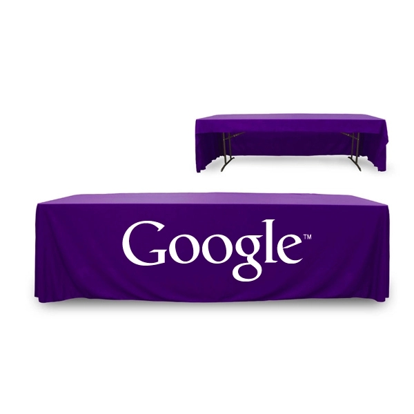 8 ft. 3 Sided PolyKnit™ Table Cover (One Color Logo) - 8 ft. 3 Sided PolyKnit™ Table Cover (One Color Logo) - Image 19 of 30