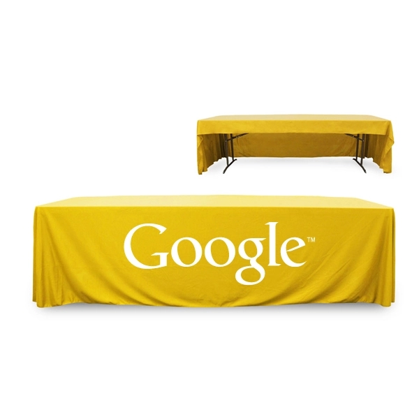 8 ft. 3 Sided PolyKnit™ Table Cover (One Color Logo) - 8 ft. 3 Sided PolyKnit™ Table Cover (One Color Logo) - Image 21 of 30